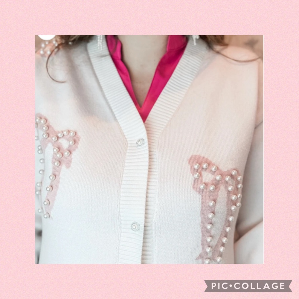 🌸Pearl Bow Cardigan🌸 - Picture 3 of 15